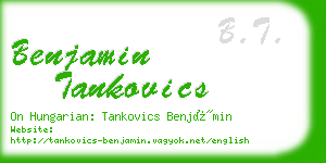 benjamin tankovics business card